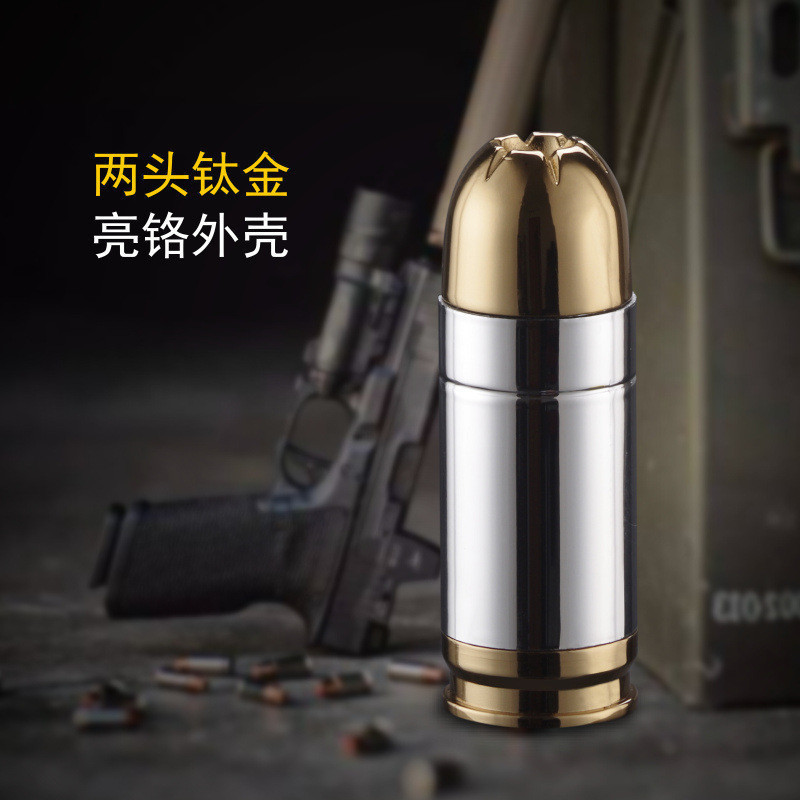 Personalized metal multifunctional bullet shaped lighter with bottle opener