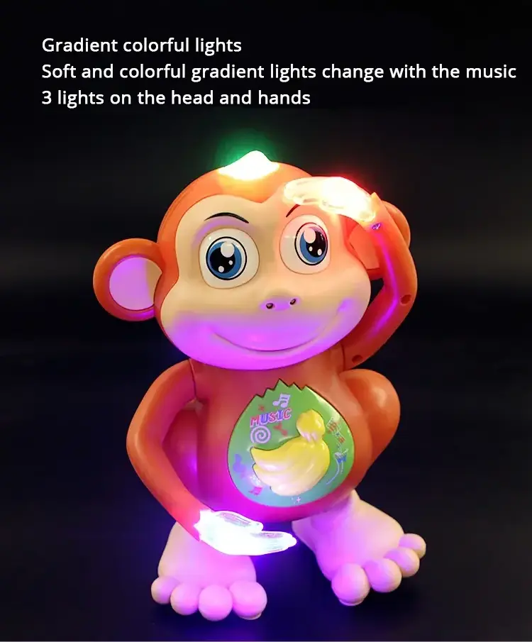 New Children's Electric Dancing Monkey Singing Cartoon Toys Swing Walking Monkey Toy Phone Musical Toys For Baby Toddler Gift