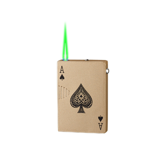 Same type of poker with lights, unique and novel banknote verification poker lighter, inflatable metal lighter