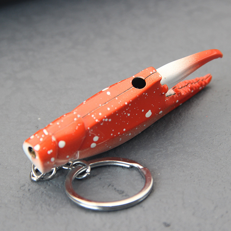 Crab leg crab pliers lighter inflatable open flame gas metal lighter creative birthday gift for ladies