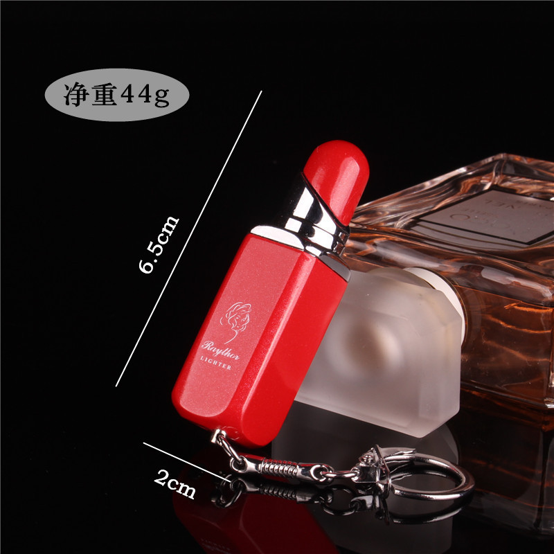 New and Unique Keychain Pendant Lighter Cigarette Set Creative Mini Lipstick Lighter