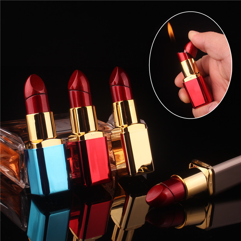 Creative and personalized lipstick shaped lighter, unique and fashionable women's lighter