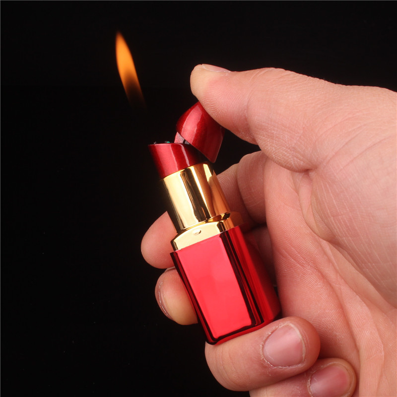 Creative and personalized lipstick shaped lighter, unique and fashionable women's lighter