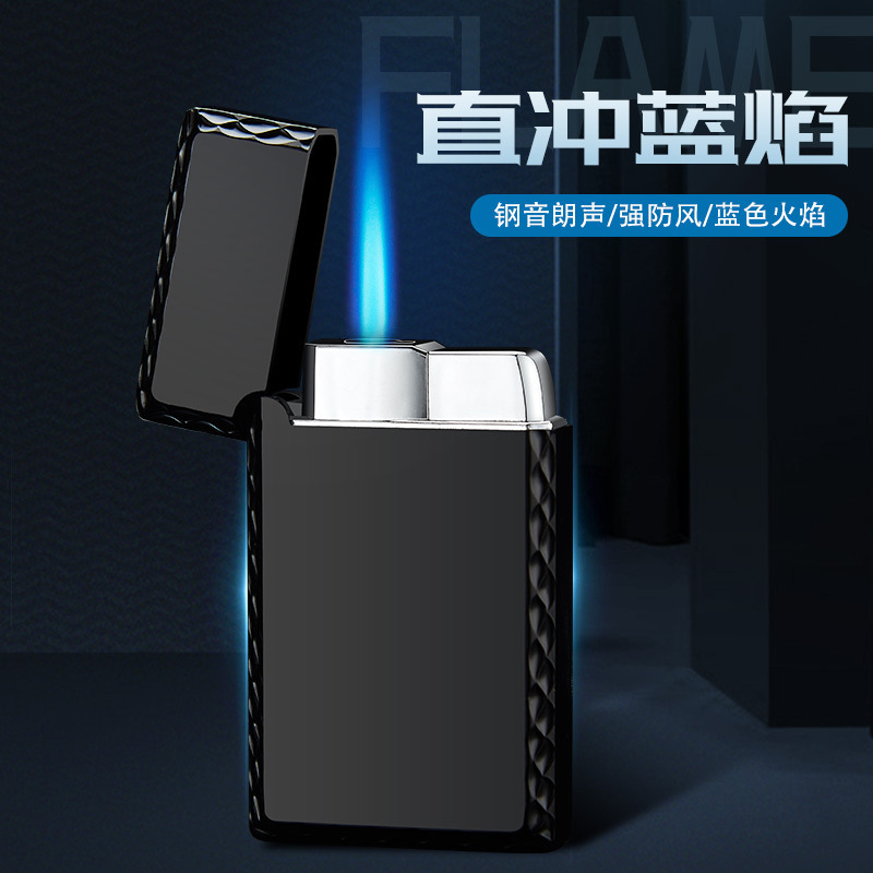 Steel Sound Langsheng Direct Blue Flame Windproof Lighter Personalized Laser Lighter