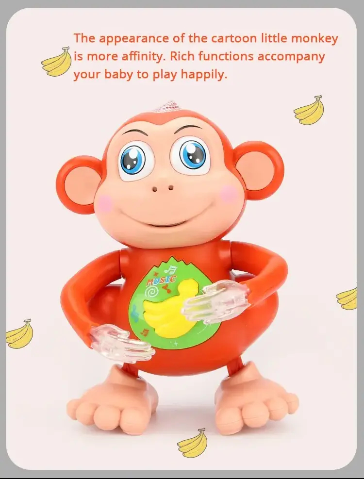 New Children's Electric Dancing Monkey Singing Cartoon Toys Swing Walking Monkey Toy Phone Musical Toys For Baby Toddler Gift