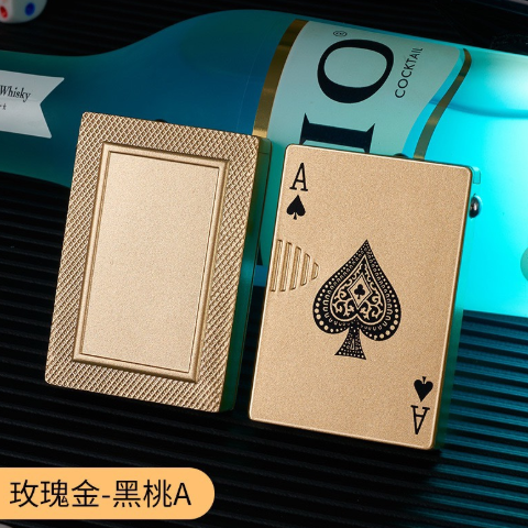 Same type of poker with lights, unique and novel banknote verification poker lighter, inflatable metal lighter