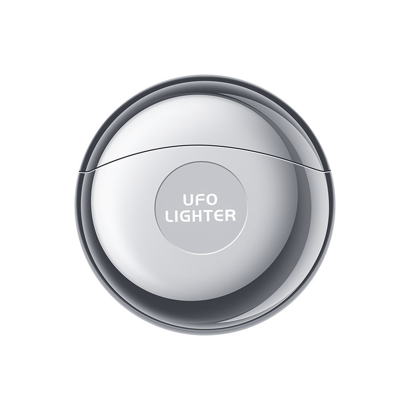 Space UFO Creative Personalized Metal Inflatable Windproof Lighter Magnetic Round Cover