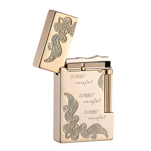 Original Copper Sculpture Fuguihua Kerosene Lighter Creative Side Lighter with Langsheng Windproof Lighter