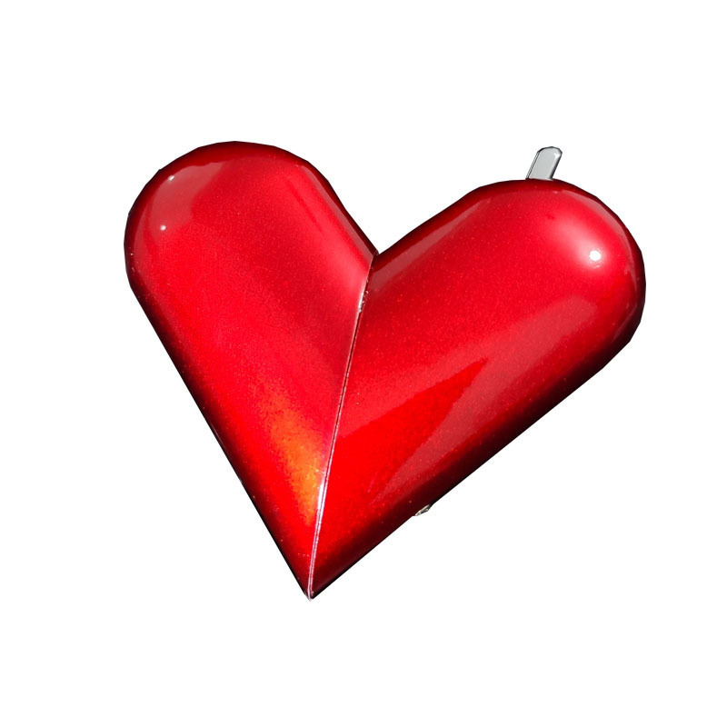 Love Lighter Heart shaped Creative Couple Inflatable Lighter Metal Open Fire Male and Female Foldable Personalized Gift