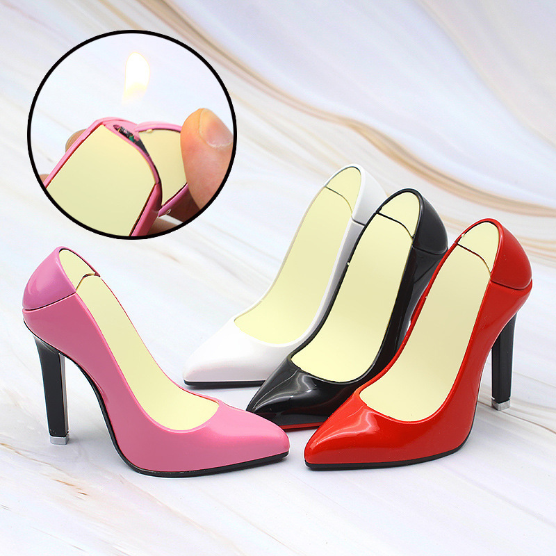 Novelty High Heels Lighter Women's Personality Hate Heaven High Inflatable Lighter Small Crafts Decoration Lighter