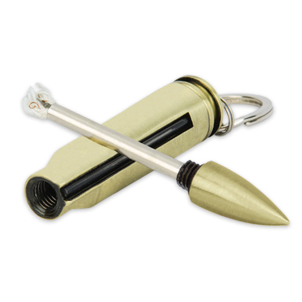 Ten Thousand Matches Bullet Head Cotton Oil Lighter with Keychain, Hot Selling Creative Gift for Street Stalls