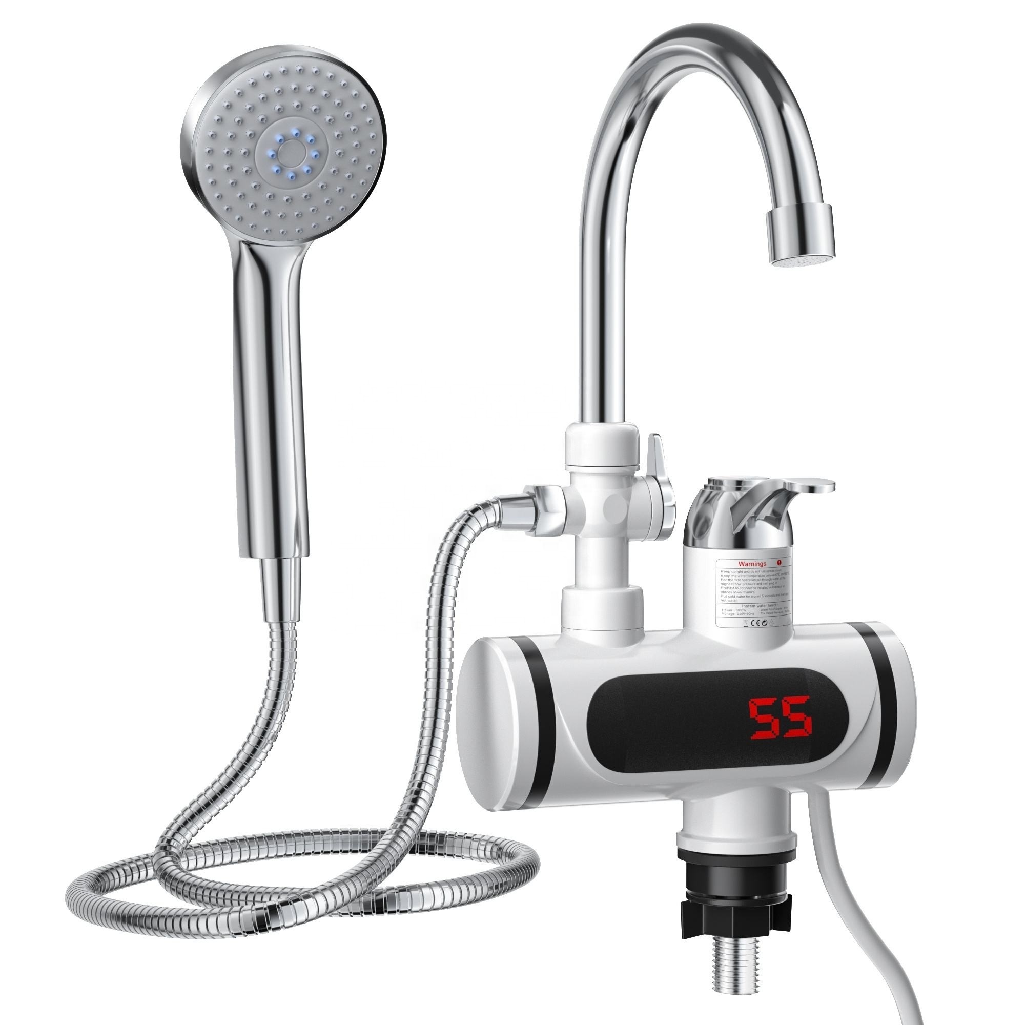 New Hot sale 3000w bathroom kitchen electric hot water faucet instant electric shower water heater