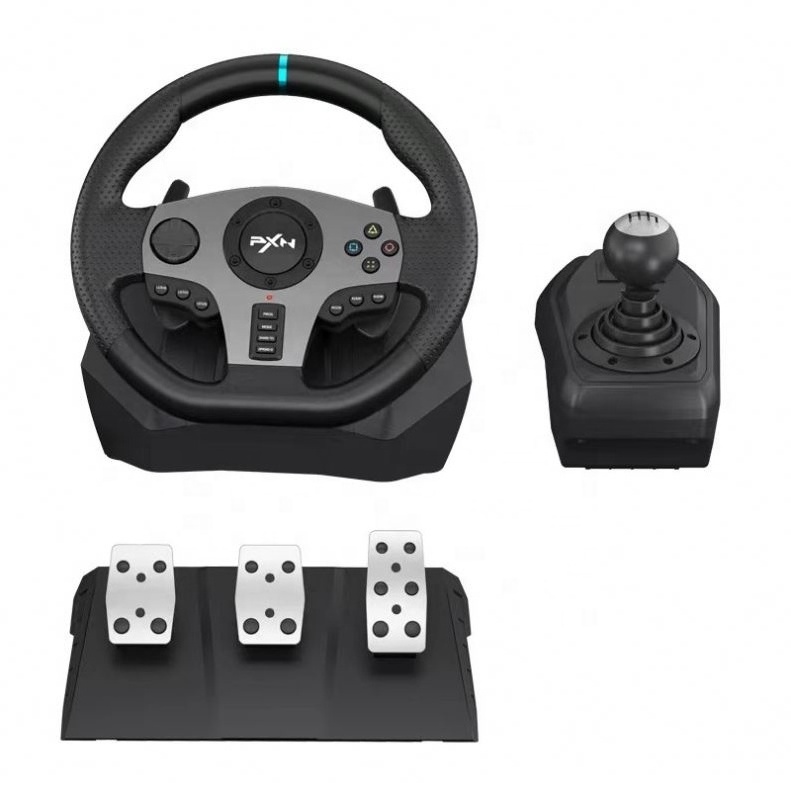 Best Pre Pxn-V9 900 Racing Game Steering Wheel For Pc Ps3 Ps4 es One Switch Rotatable