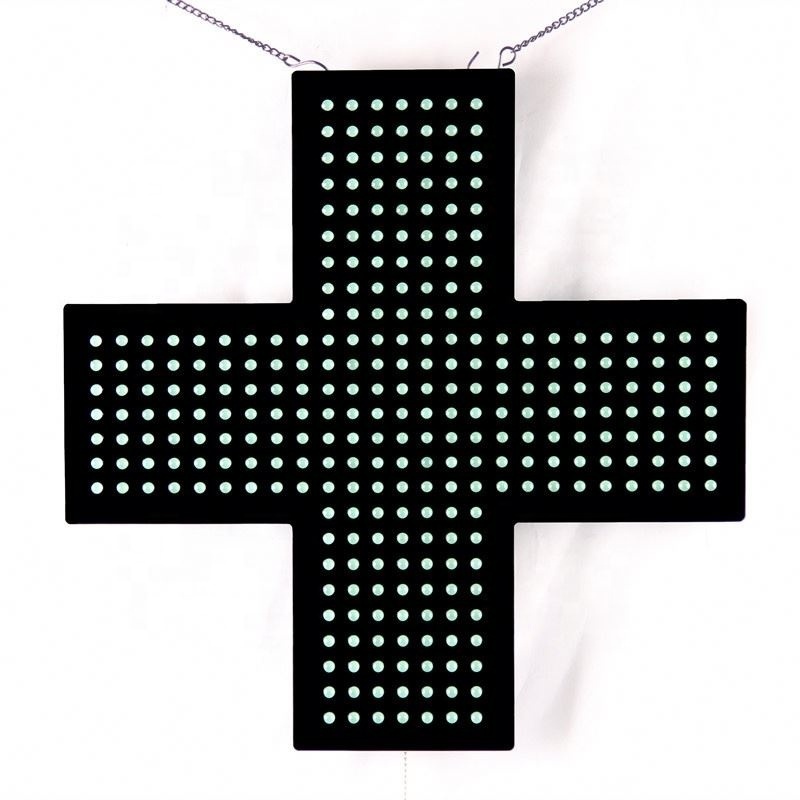 wholesale Shenzhen 30x30cm Mini Electronic Green Indoor LED Pharmacy Cross Sign