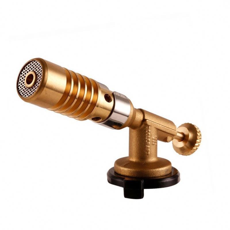 Portable Gas Torch Flame Gun Blowtorch Copper Flame Butane gas-Burner Lighter Heating Welding for Outdoor Camping BBQ Spray Gun