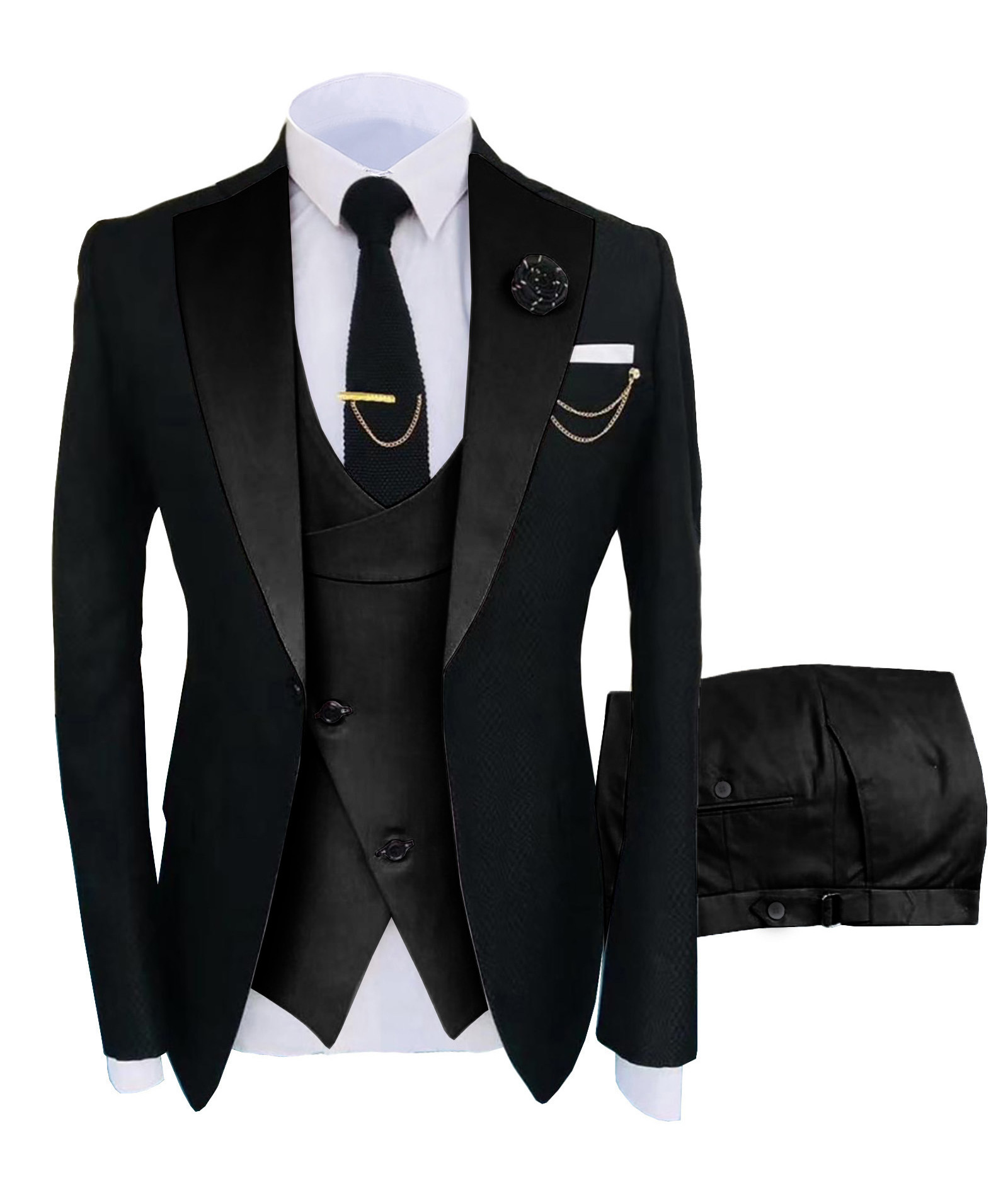 2022 Costume blazer homme slim fit man smart business elegant leisure 3 pieces tuxedo coat for gentleman blazer set men's suits