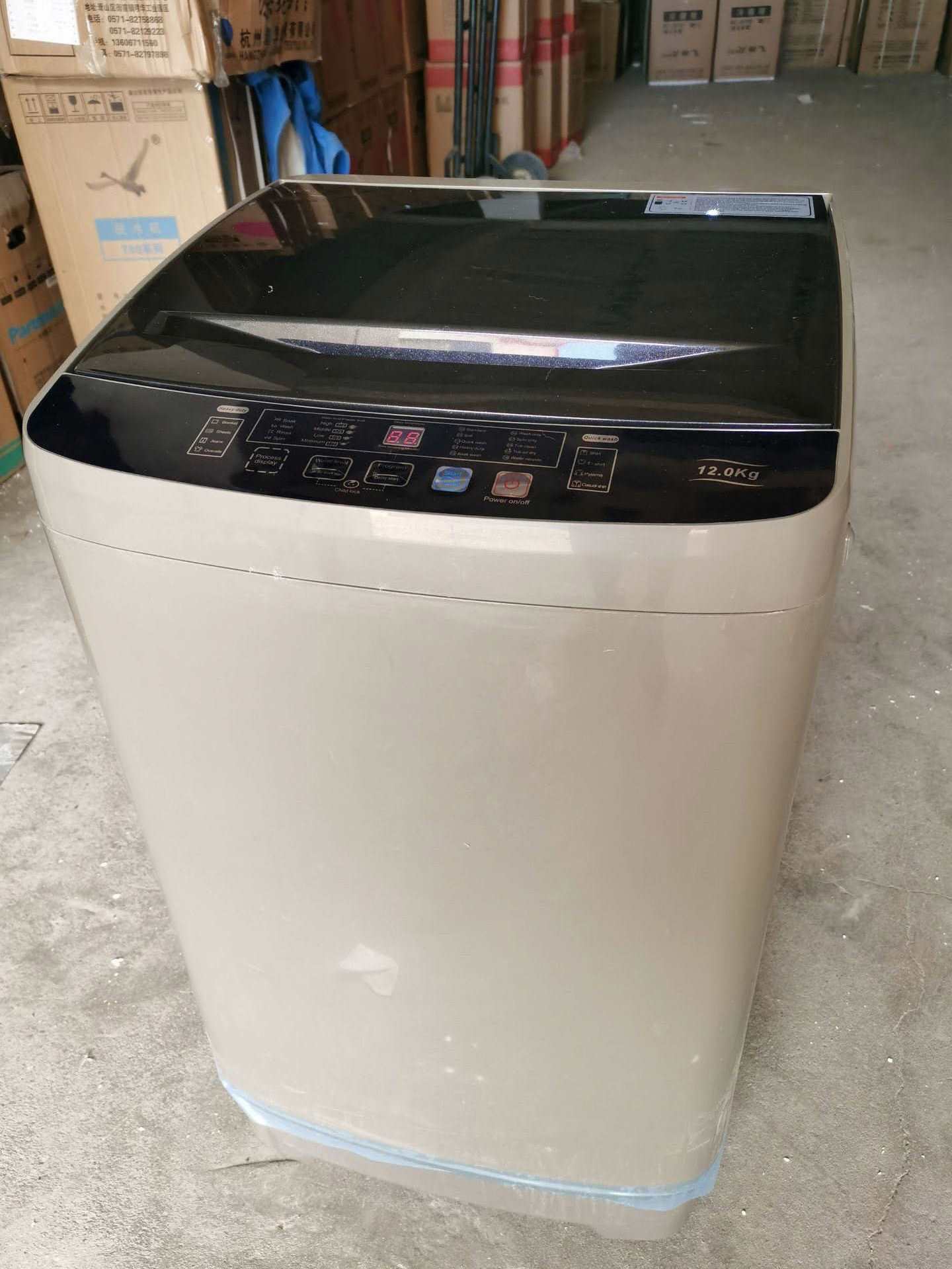 New Top selling 12kg top load fully automatic laundry clothes washing machine with dryer for home