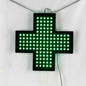 wholesale Shenzhen 30x30cm Mini Electronic Green Indoor LED Pharmacy Cross Sign