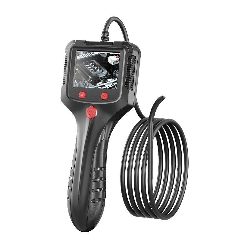 2.4'' IPS Screen Industrial Endoscope Camera 1080P 2-50 Meter Pipe Sewer Inspection Borescope IP68 Waterproof LED 2600mAh P100