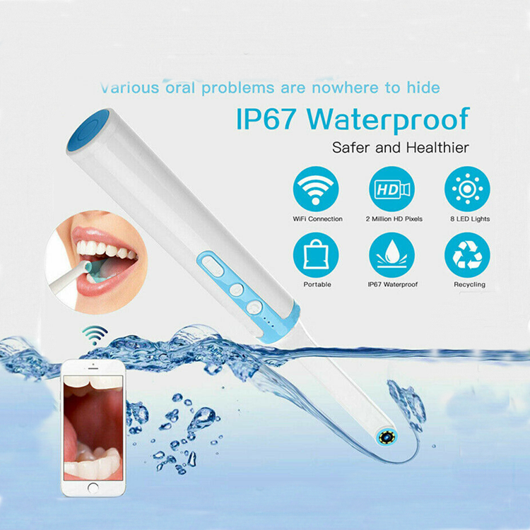 New P10 WiFi Dental Camera 1080p Waterproof Intra oral Scope with LED Tooth Inspection camera Wireless Visual Oral Endoscope