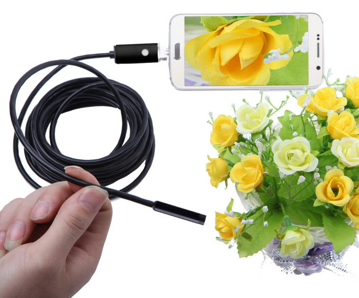 AN99 waterproof industrial usb endoscope camera 7mm lens digital borescope for android phone pc flexible industrial snake camera