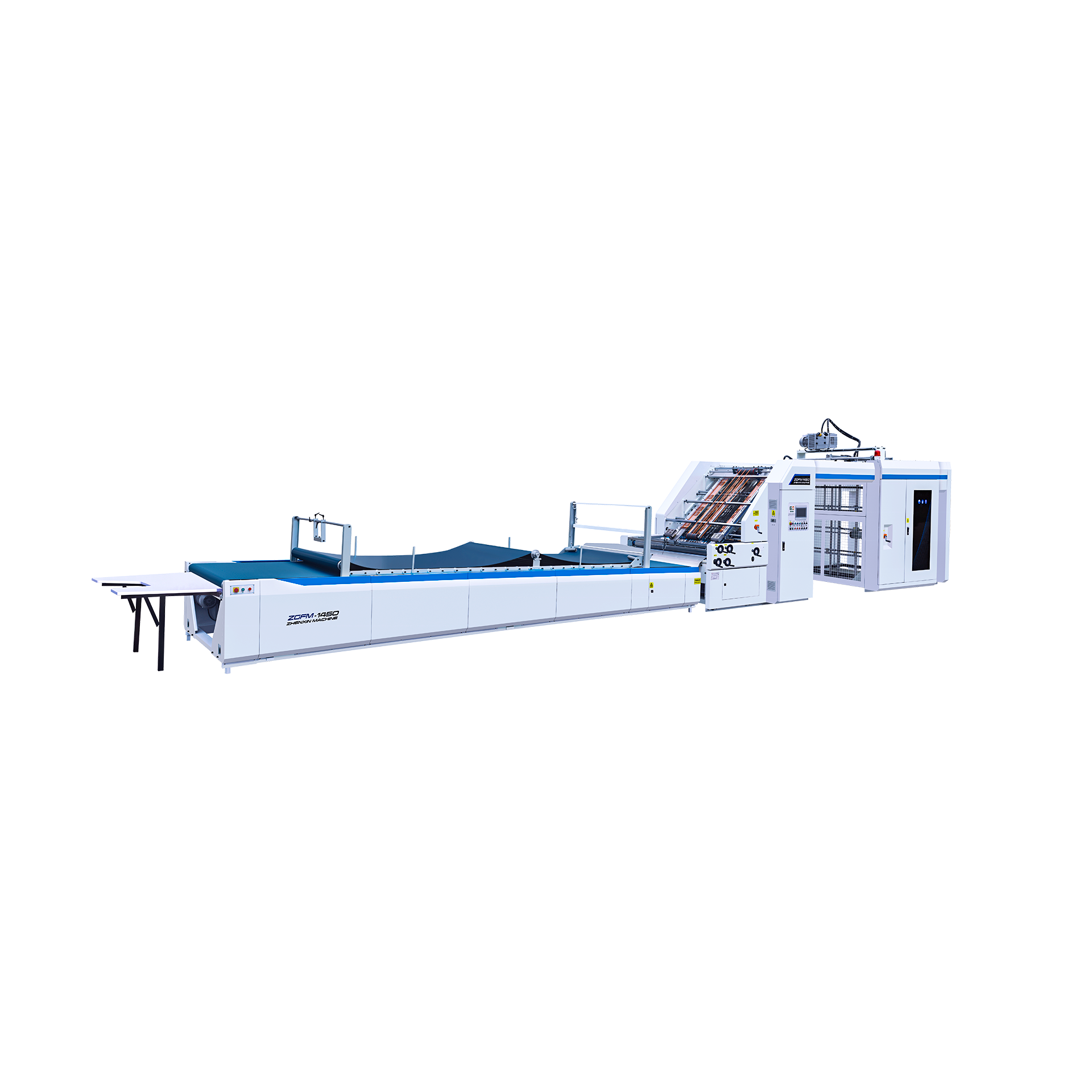 ZGFMS automatic high speed sheet to sheet flute laminating machine and flip flop stacker machine