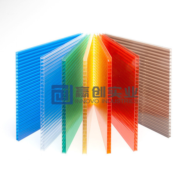 Twin wall multi-wall polycarbonate hollow sheets Polycarbonate material pc sheet is used for greenhouse roofing