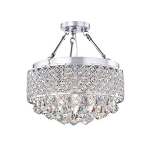 Nordic Ceiling Light Design American Design 4-Light Semi Flush Mount Chandelier For Living Room