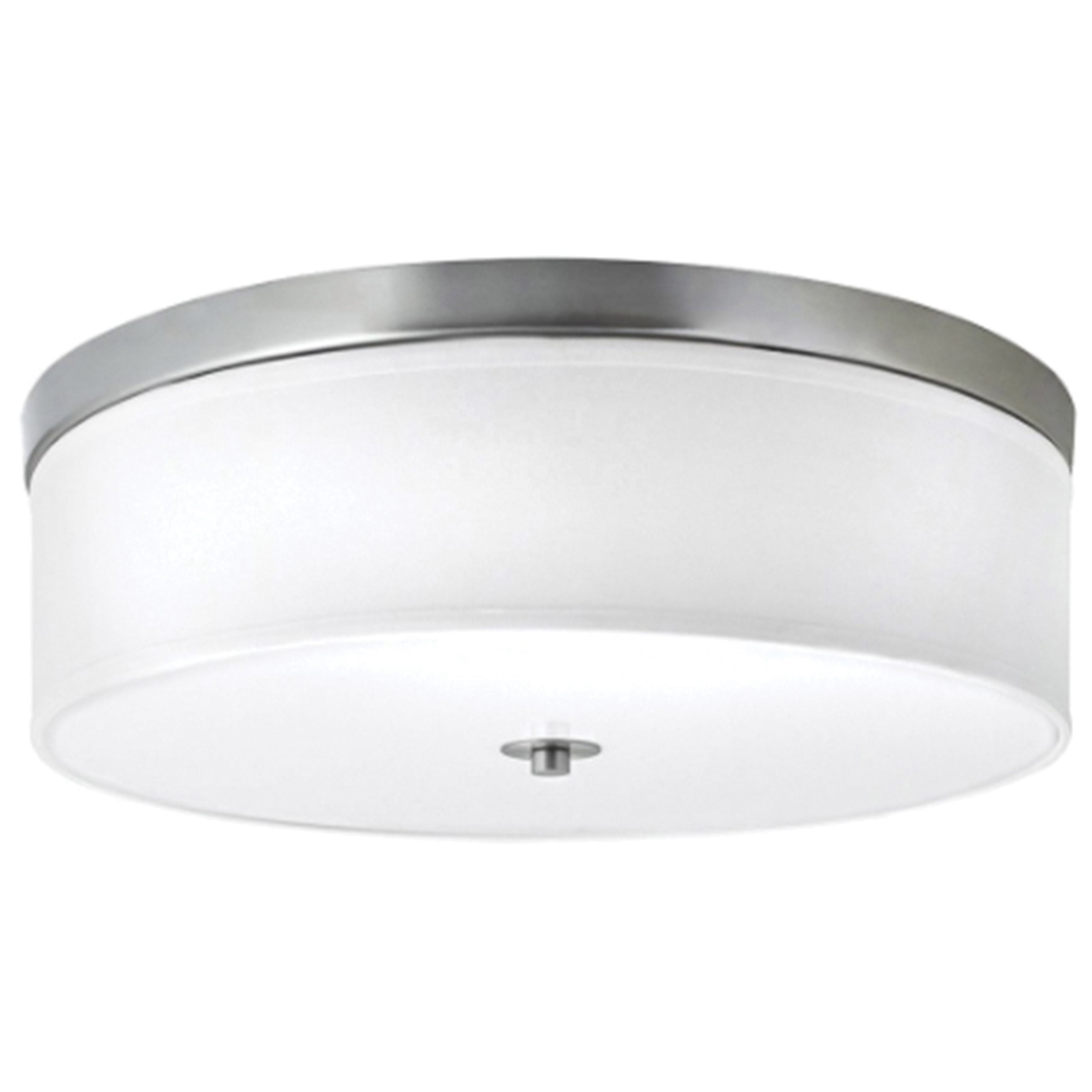 14.5 ''W Brushed Nickel Ceiling Light with Frosted Glass Shade Flush Mount Ceiling Light Fixtures For Hotel Bedroom Bedside Home