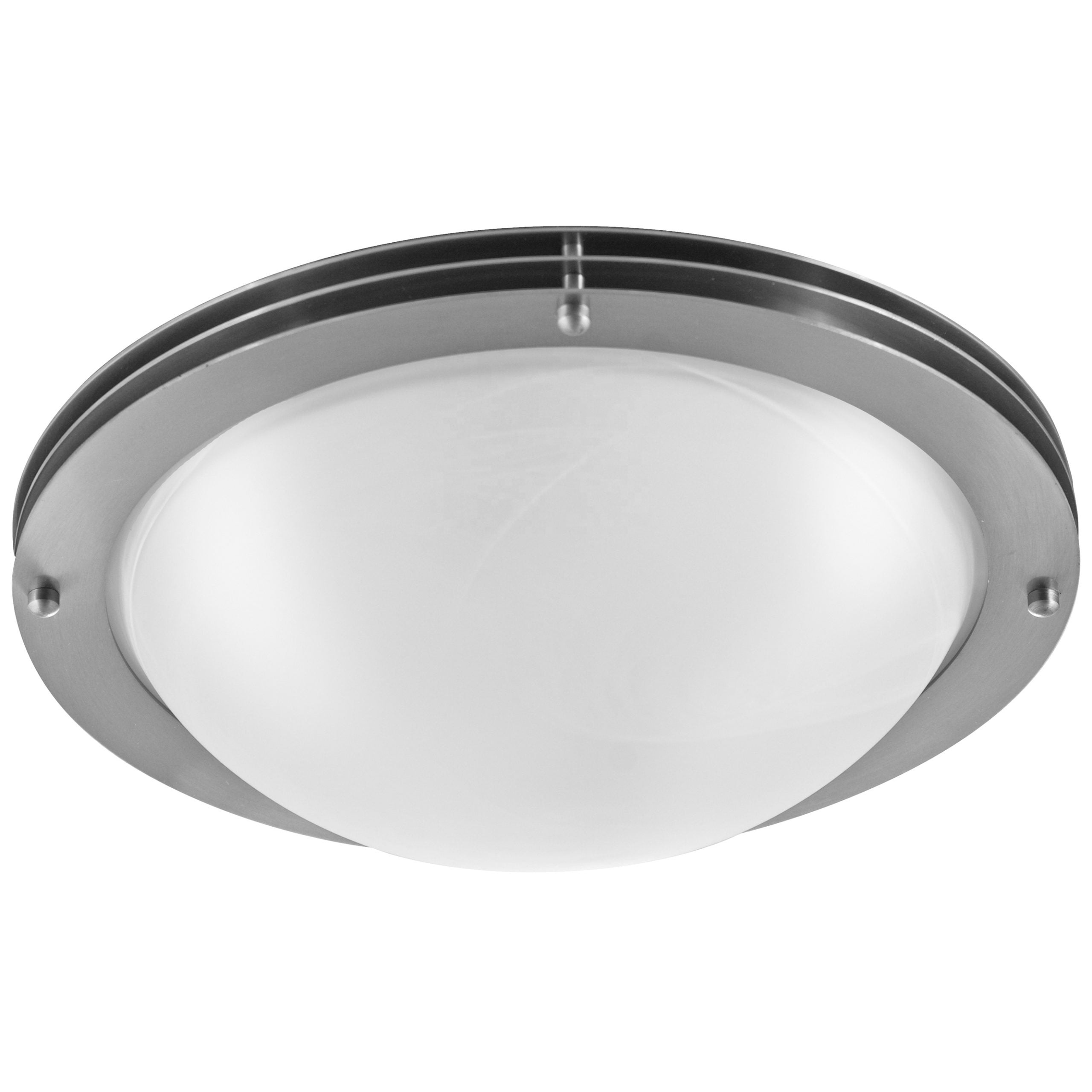 14.5 ''W Brushed Nickel Ceiling Light with Frosted Glass Shade Flush Mount Ceiling Light Fixtures For Hotel Bedroom Bedside Home