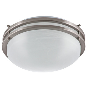 14.5 ''W Brushed Nickel Ceiling Light with Frosted Glass Shade Flush Mount Ceiling Light Fixtures For Hotel Bedroom Bedside Home