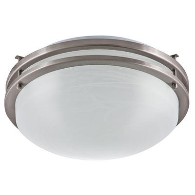 14.5 ''W Brushed Nickel Ceiling Light with Frosted Glass Shade Flush Mount Ceiling Light Fixtures For Hotel Bedroom Bedside Home