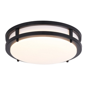 hotel new metal 12 inch 2 rings round ceiling light flush mount 3cct for bathroom kitchen