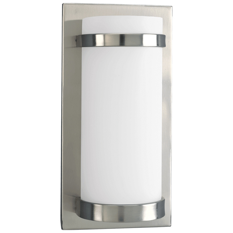 Hotel Wall Lights Indoor Brushed Nickel Double Wall Lamp with Outlets USB port plug in Acrylic Shade