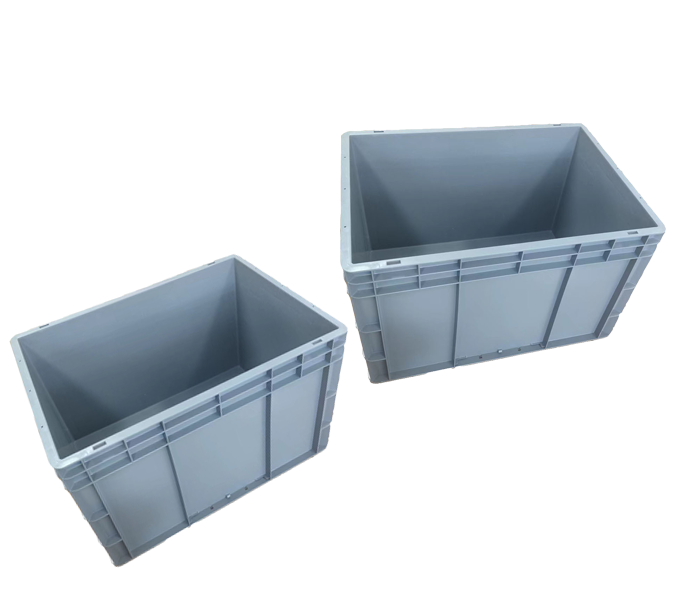 Solid Stackable Plastic Turnover Crate with Lid Large Storage Box Container Turnover Bins for Efficient Storage