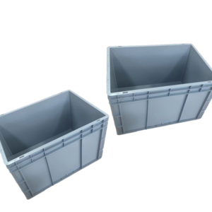 Solid Stackable Plastic Turnover Crate with Lid Large Storage Box Container Turnover Bins for Efficient Storage