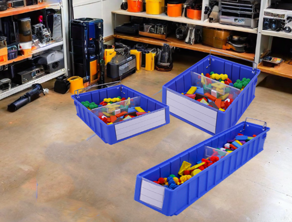 600x117x90MM Large Plastic Storage Wire Shelf Bin Industrial Accessory Storage Boxes & Bins