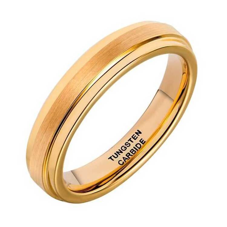 Energinox Good Prices Gold Couple Mens Custom Wedding Blank Pure Tungsten Carbide Ring