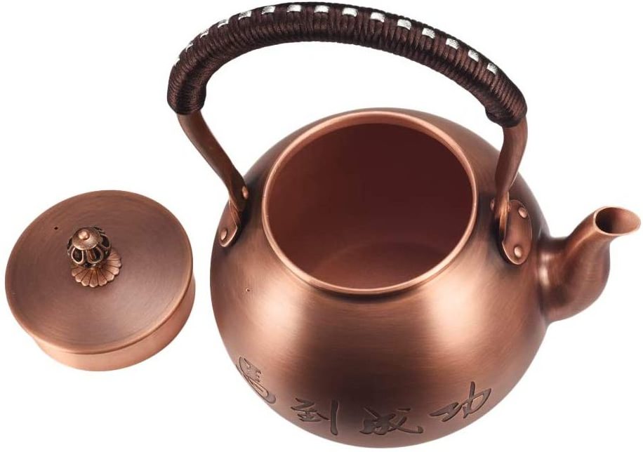 Wholesale Multiple patterns Thick pure copper tea pot Kung Fu boiling water Copper pot Japanese tea set