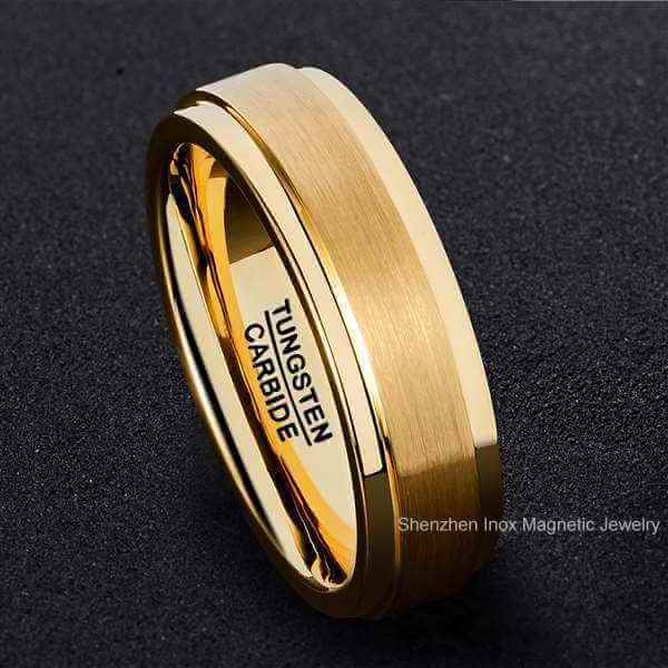 Energinox Good Prices Gold Couple Mens Custom Wedding Blank Pure Tungsten Carbide Ring