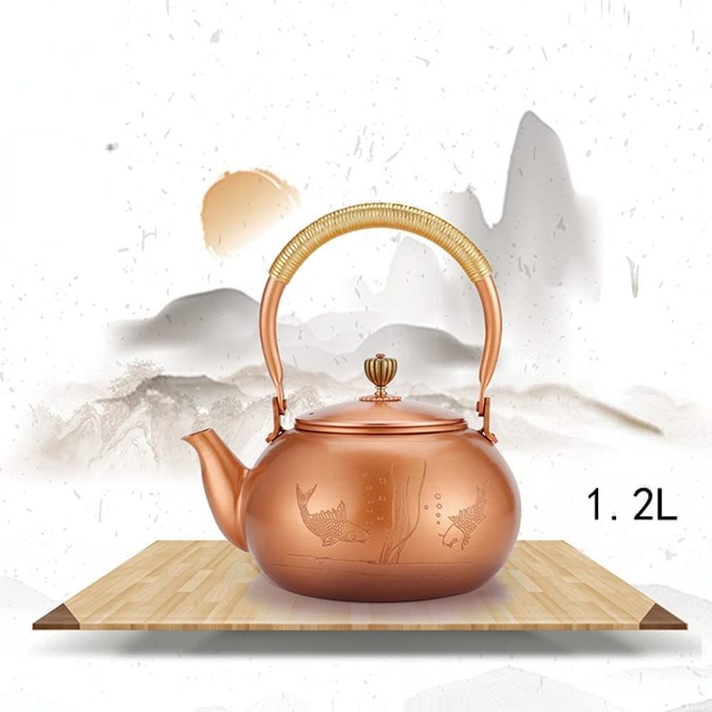 Wholesale Multiple patterns Thick pure copper tea pot Kung Fu boiling water Copper pot Japanese tea set