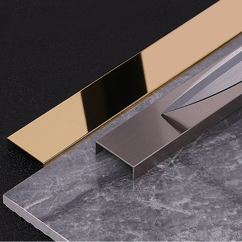 U Shape Stainless Steel Decorative Profile Tile Trim  For Office Building Interior Wall And Ceilings