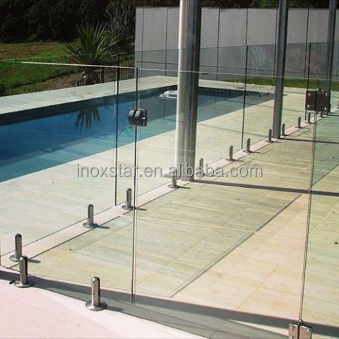 Stainless steel glass to glass latch with key tempered glass railing fitting pool fence