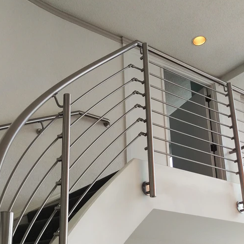 INOXSTAR factory direct price rod railing stainless steel 316 glass staircase railing design rod cable railing post