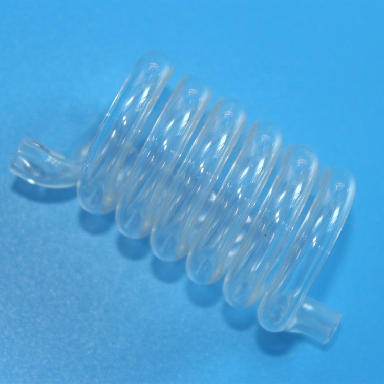 Spiral Transparent Quartz Glass Pipe