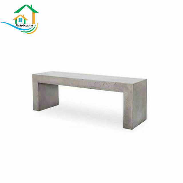 Outdoor patio concrete bench