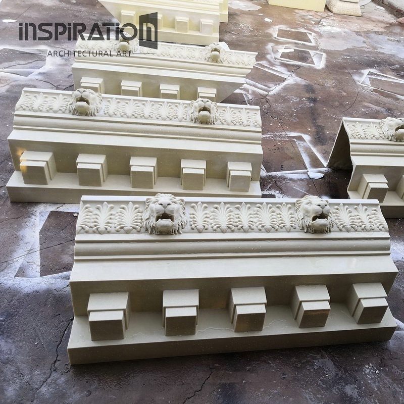 15 Year GRC factory customize design  composite stone crown moldings exterior decoration cornice molding