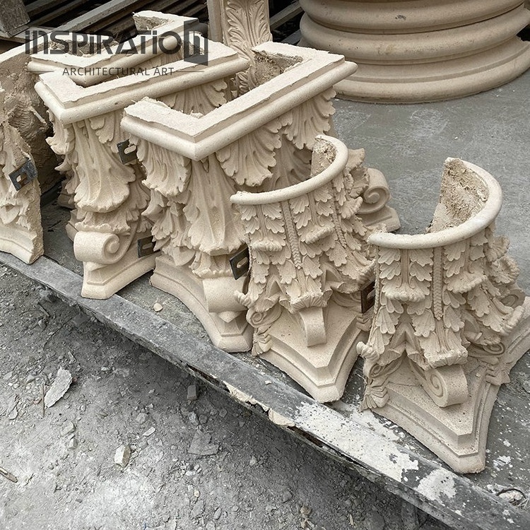 15 Year GRC factory customize design  composite stone crown moldings exterior decoration cornice molding