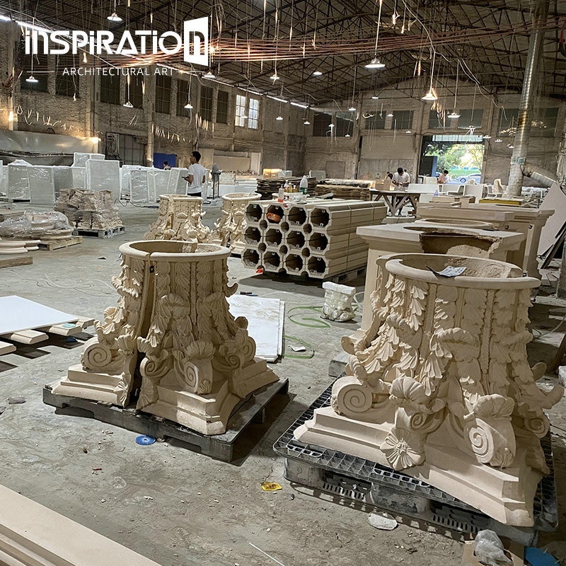 INSpiration  manufacturers different kinds of cast stone greek doric columns and GRC roman pillar