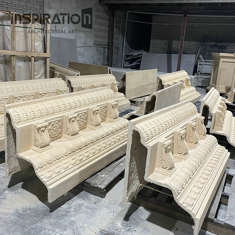 15 Year GRC factory customize design  composite stone crown moldings exterior decoration cornice molding